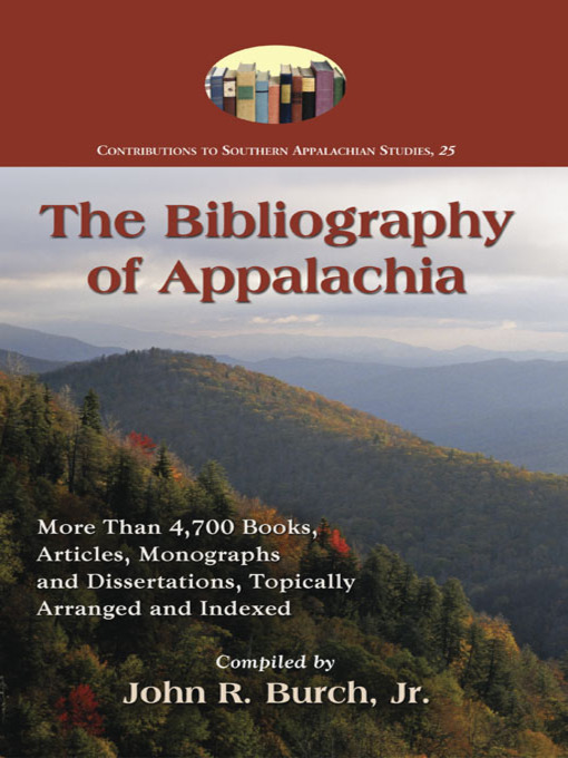 Cover image for The Bibliography of Appalachia